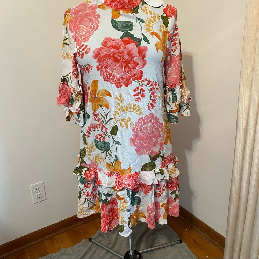 NWT Petal and Pup Floral Ruffle Dress size small
